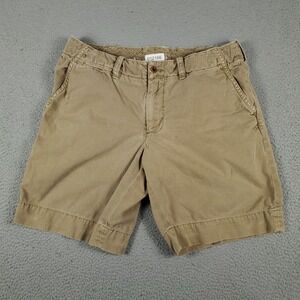 Polo Ralph Lauren Brown Slash Pockets Flat Front Chinos Shorts Size 34 *STAINED*